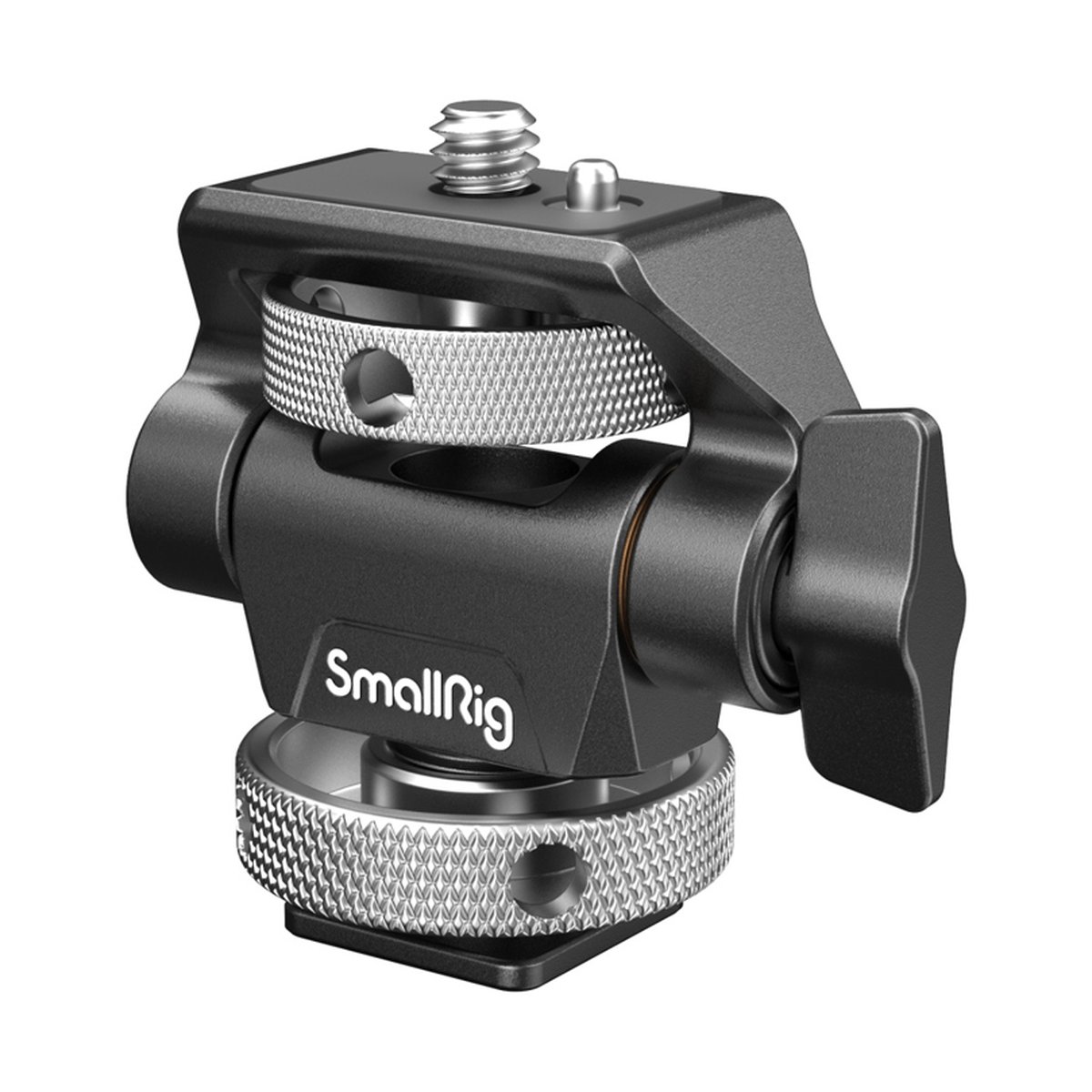 SmallRig 2905B Schwenkbare Monitor- Halterung mit Blitzschuh - Detailansicht SmallRig Mini-Kugelkopf mit Arretierhebel