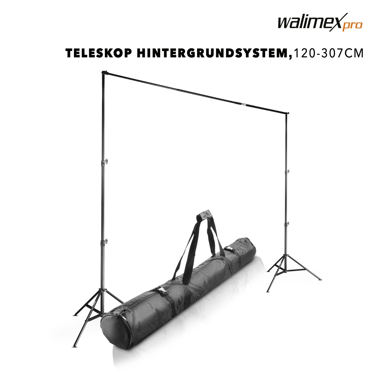 Walimex pro Teleskop Hintergrundsystem 120-307 cm