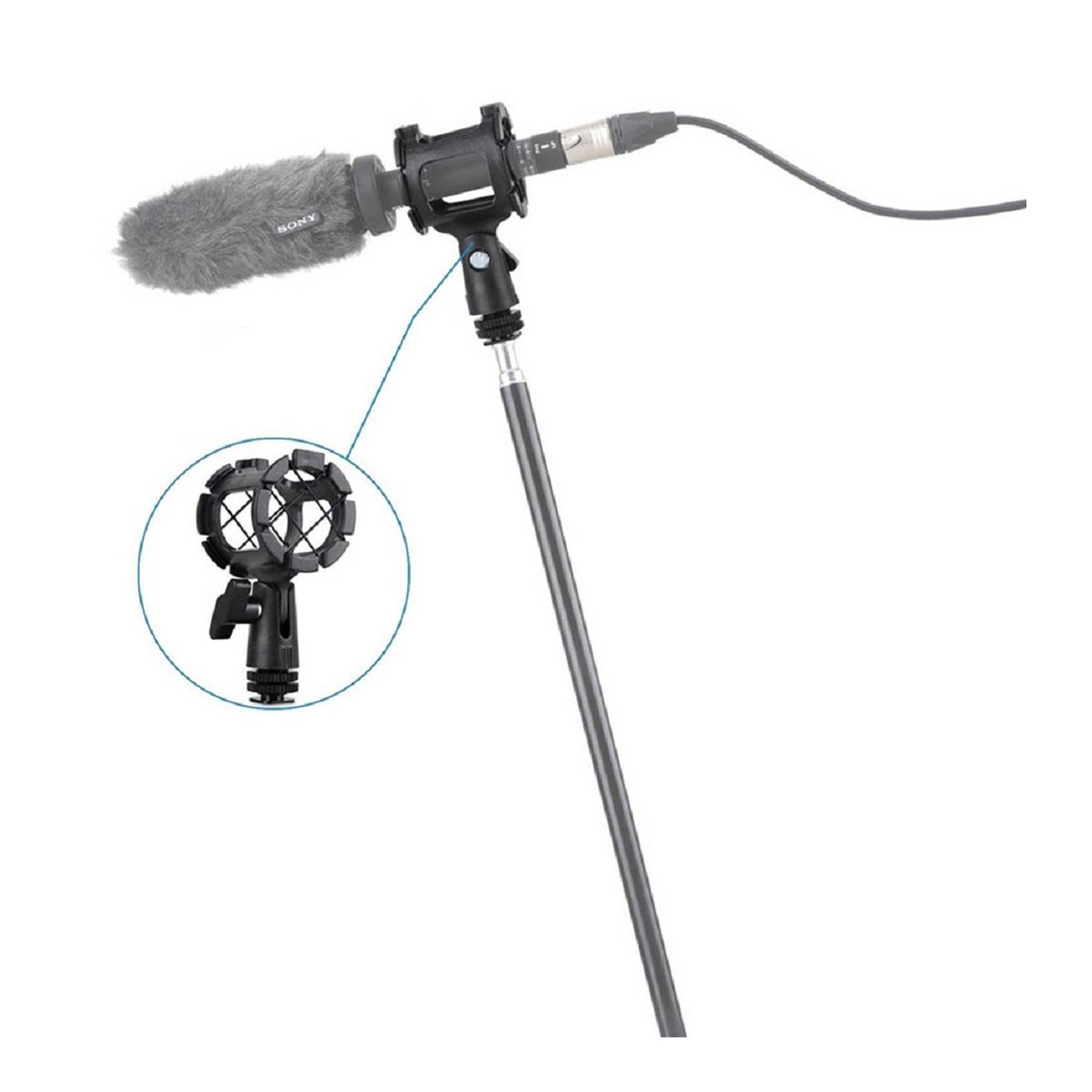 SmallRig 1859 Mikrofon Shock Mount für Kamera Shoe und Boompoles