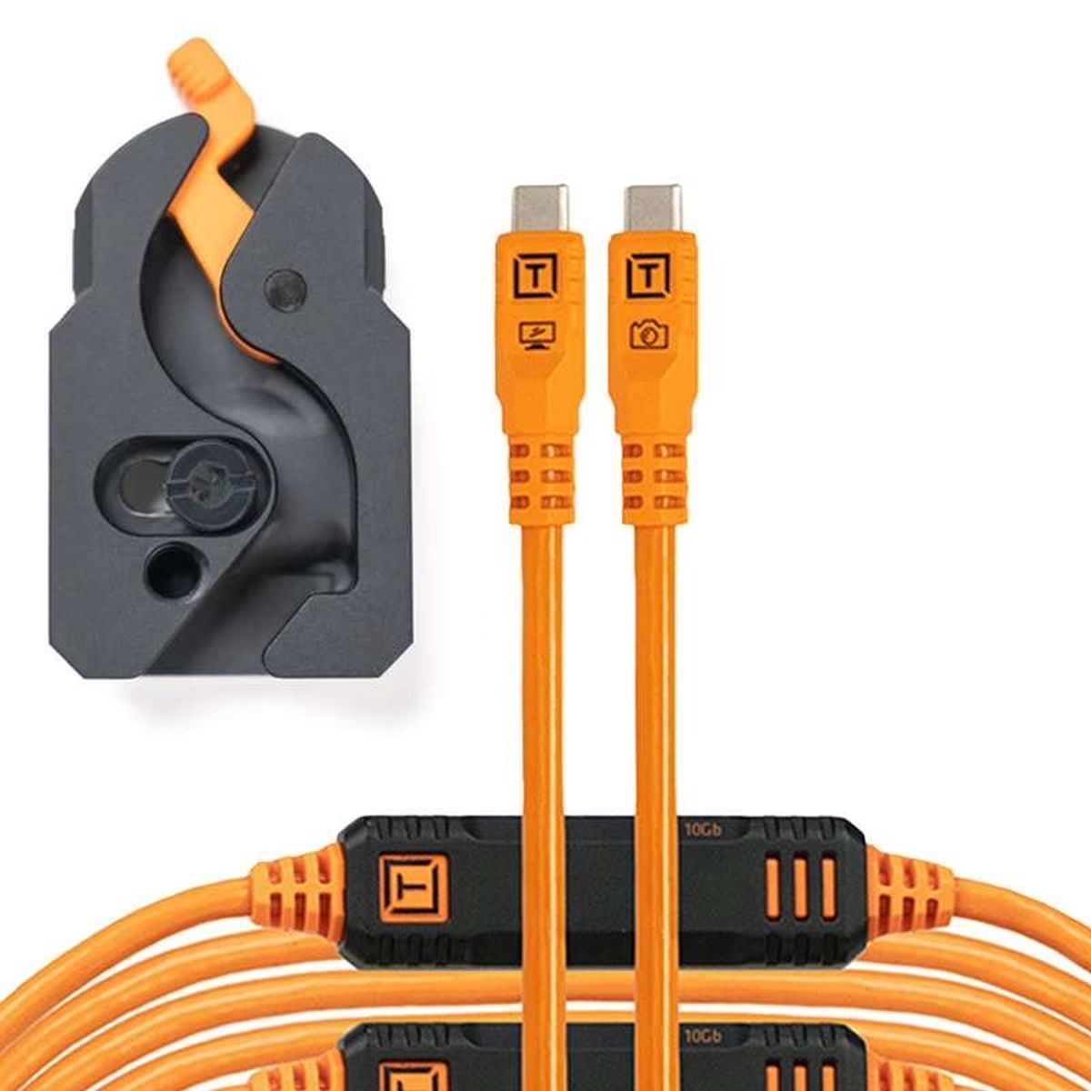 Tether Tools LeverLock & Cable Kit (Optima 10G USB-C an USB-C 9,4 m Orange)