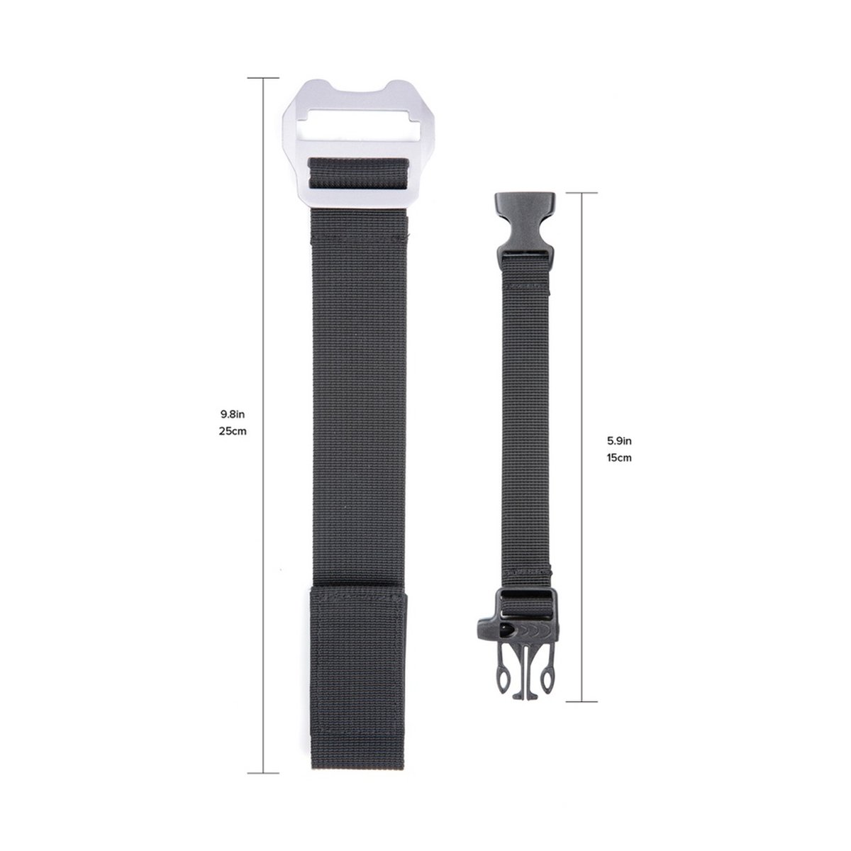 F-Stop Extension Kit for DuraDiamond Packs - Hip Belt and Sternum Strap - Maße der Komponenten