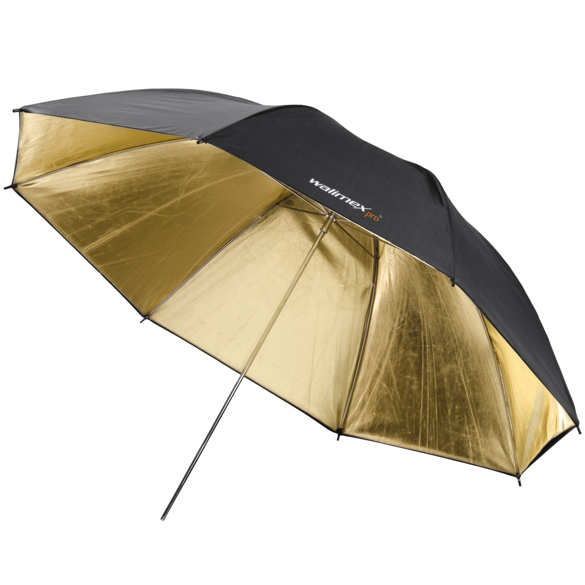 Walimex Reflexschirm schwarz/gold 2-lagig, 109 cm