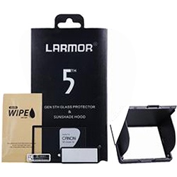 Larmor Schutzglas für Nikon D850 mit Blende Larmor Schutzglas für Nikon D850 mit Blende