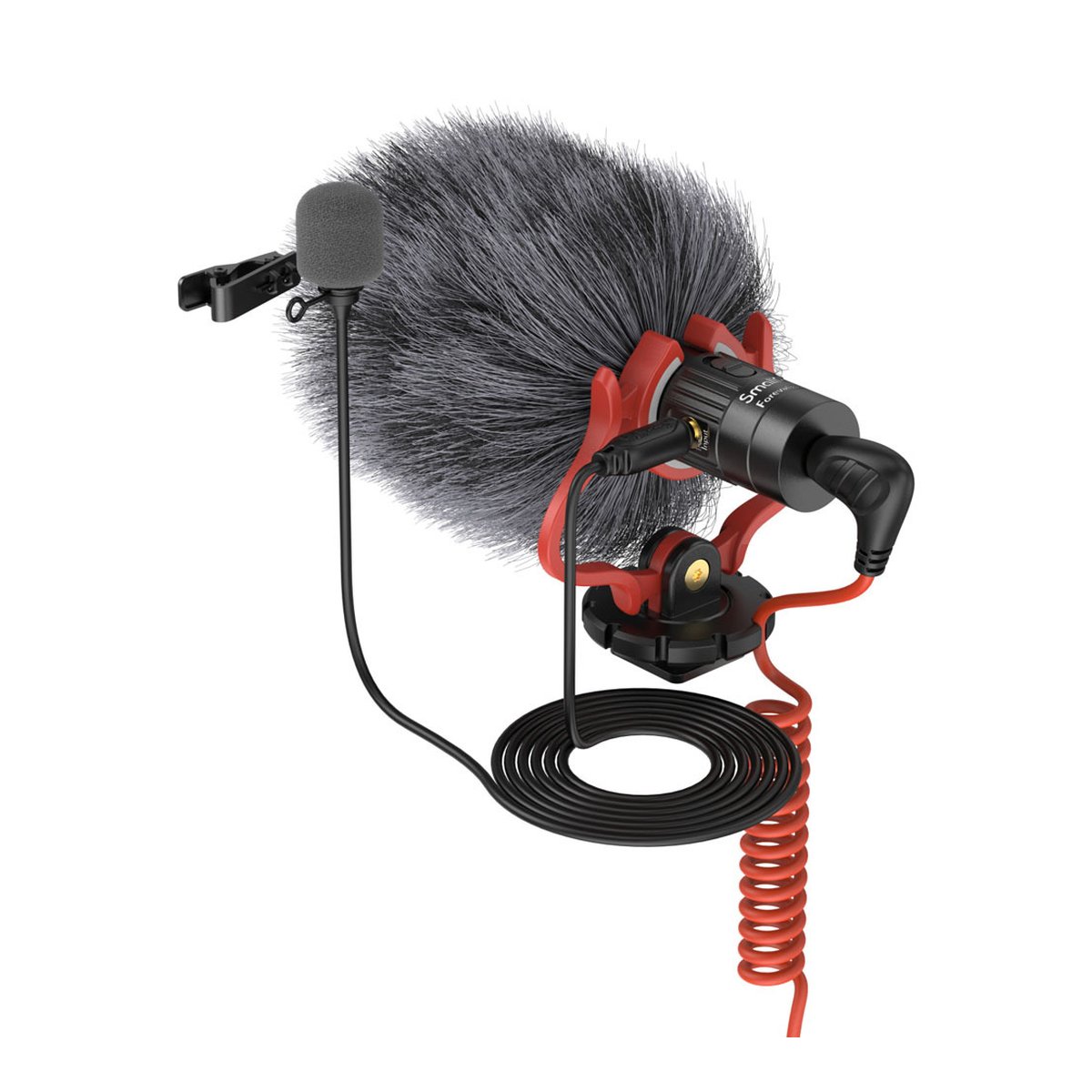 SmallRig 3468 Forevala S20 Mikrofon für Kamera - Lieferumfang: Shotgun-Mikrofon mit Fell-Windschutz, Lavaliermikrofon, Kabel und Zubehör