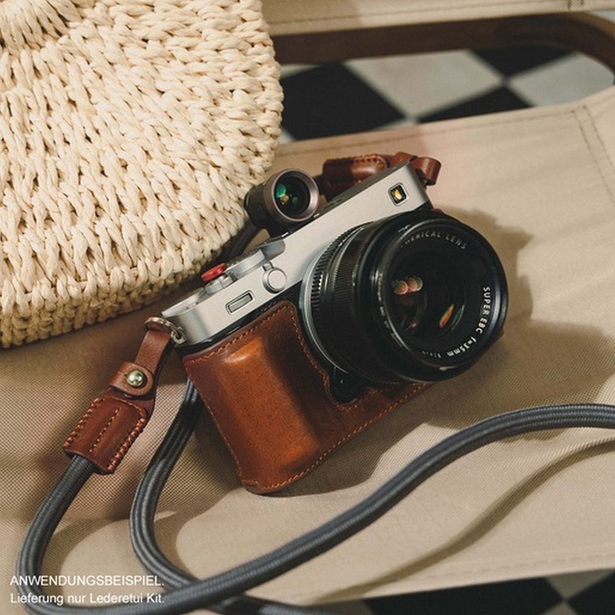 SmallRig 5449 Ledertaschen-Kit für Fujifilm X-E5 Braun