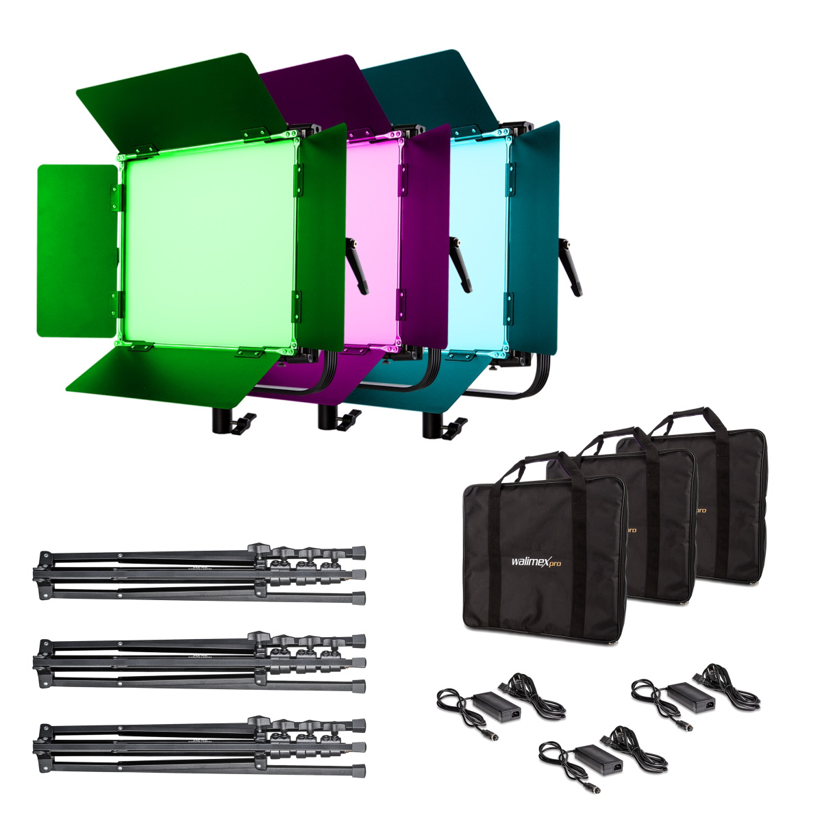 Walimex pro LED Rainbow 100W RGBWW Set 3