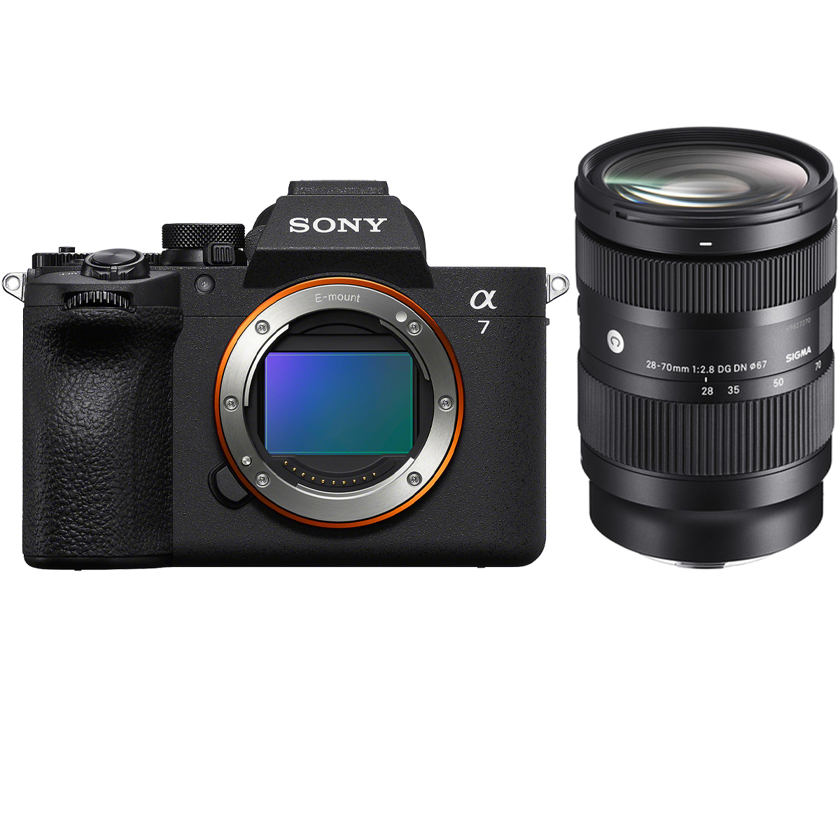 Sony Alpha 7V Gehäuse mit Sigma 28-70 mm 1:2,8 DG DN (C) FE