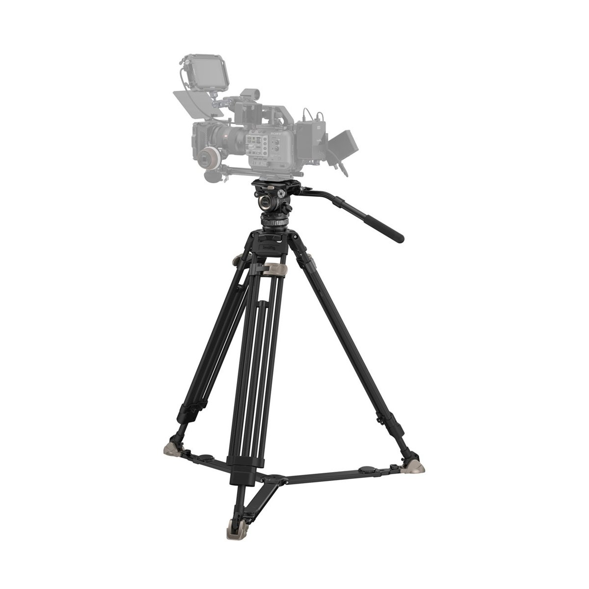 SmallRig 4465 FreeBlazer Counterbalance Carbon Fiber Video Tripod Kit AD-Pro8 - Anwendungsbeispiel: Professionelles Videostativ mit aufgesetzter Kamera und Rollen. SmallRig 4465 FreeBlazer Counterbalance Carbon Fiber Video Tripod Kit AD-Pro8 - Anwendungsbeispiel: Professionelles Videostativ mit aufgesetzter Kamera und Rollen.