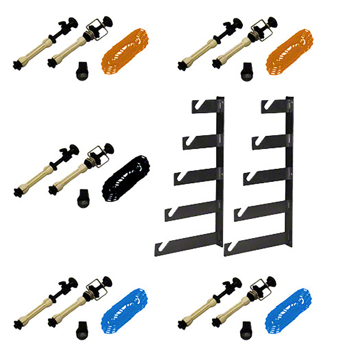 Walimex 5-fach Hintergrund Wandmontageset, 5er Set