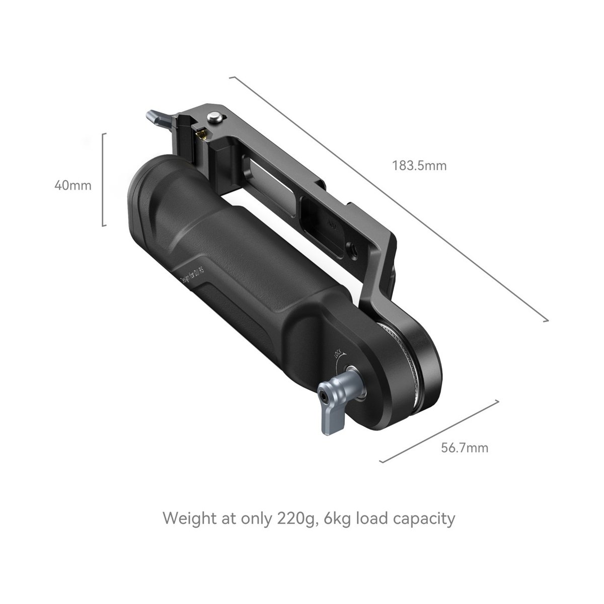 SmallRig 4197B Sling Handgriff für DJI RS 3 Mini - Kameragriff: Produktansicht mit Abmessungen und Traglastangabe. SmallRig 4197B Sling Handgriff für DJI RS 3 Mini - Kameragriff: Produktansicht mit Abmessungen und Traglastangabe.