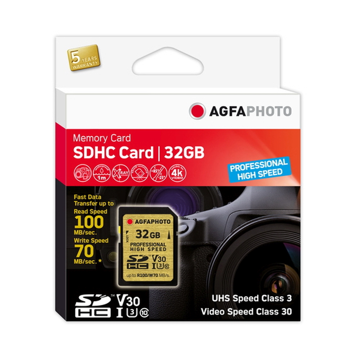 AgfaPhoto 32 GB SDHC-Karte UHS-I 100/70 MB/s