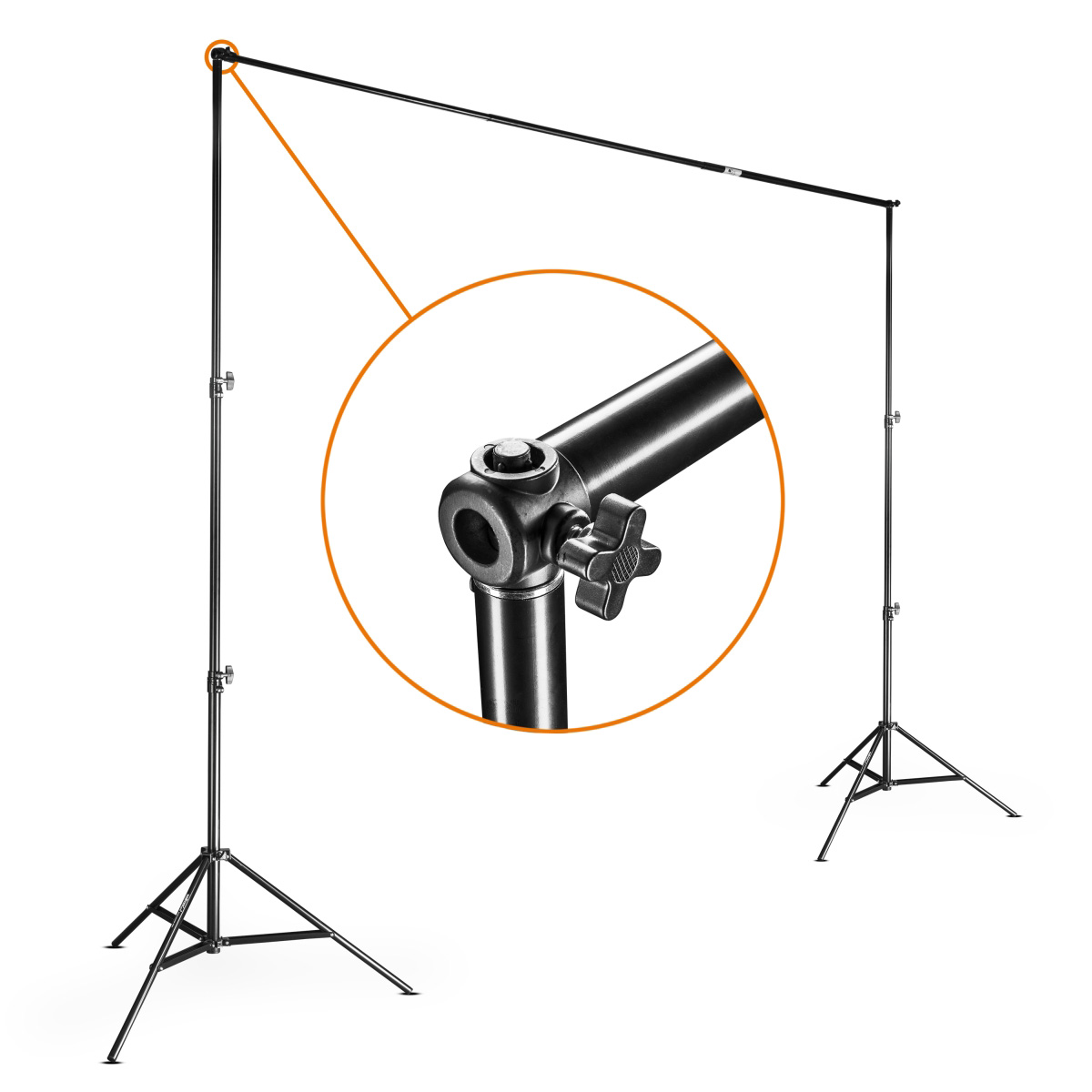 Walimex pro Teleskop Hintergrundsystem 120-307 cm