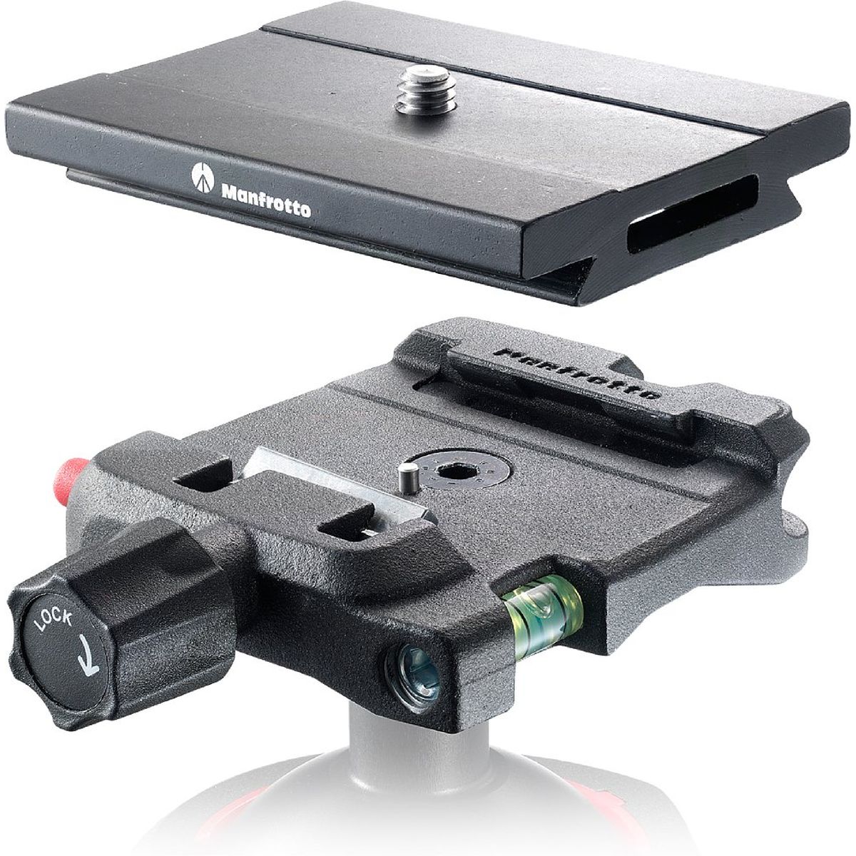 Manfrotto MSQ6 TOP LOCK Schnellwechseladapter, Arca Swiss komp. mit Platte