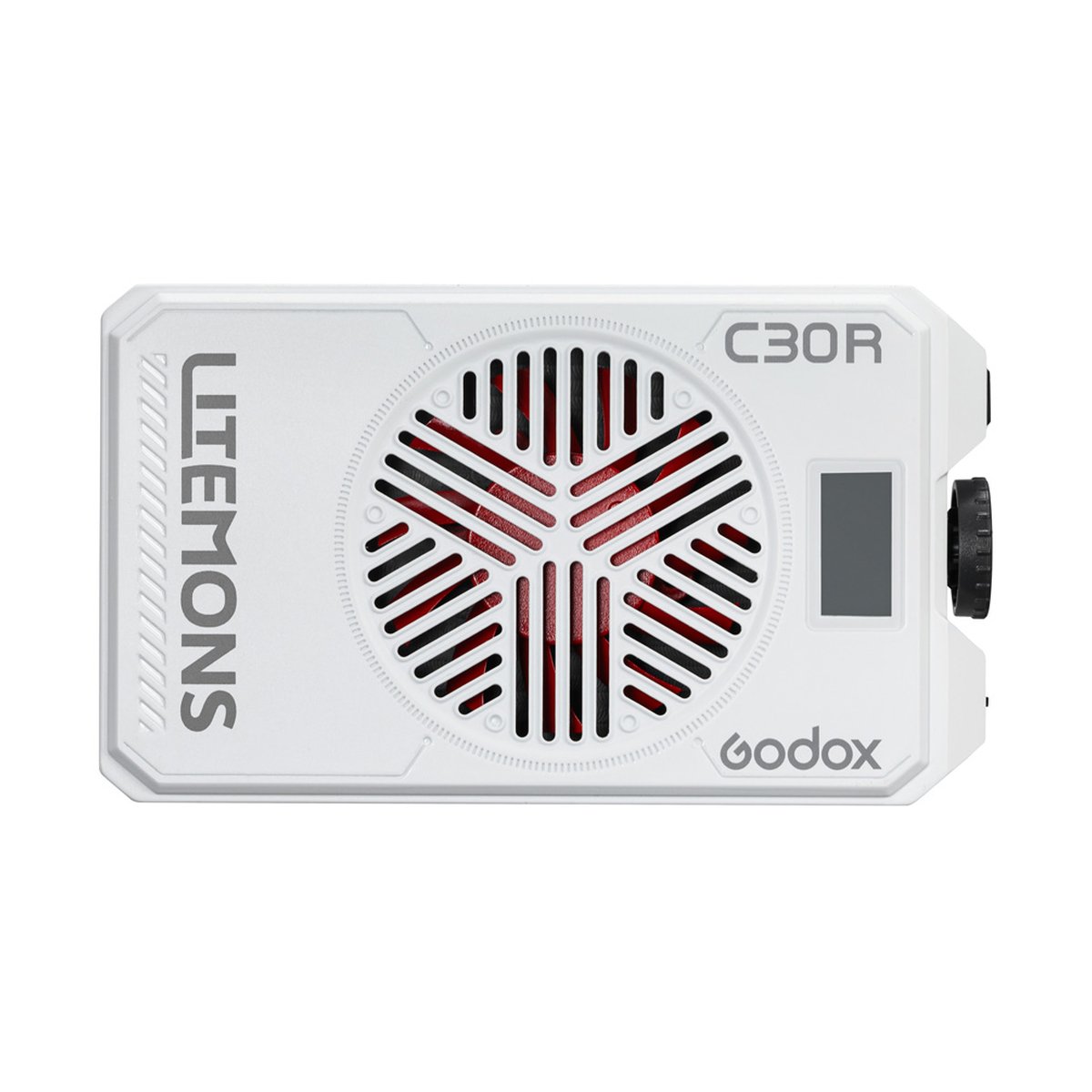 Godox C30R LITEMONS RGB Pocket LED Panel Light - Oberansicht der Godox LITEMONS C30R LED-Videoleuchte mit Lüftungsgitter