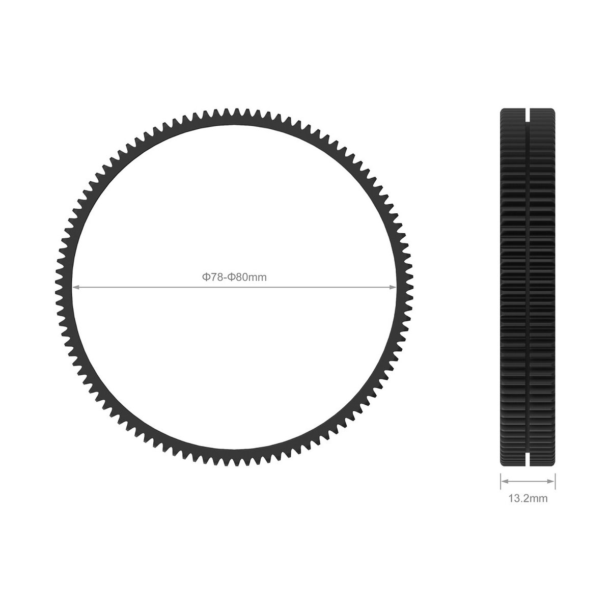 SmallRig 3295 Nahtloser Fokuszahnring Durchmesser 78-80 mm - Zahnradring: Technische Maße (Durchmesser & Dicke). SmallRig 3295 Nahtloser Fokuszahnring Durchmesser 78-80 mm - Zahnradring: Technische Maße (Durchmesser & Dicke).