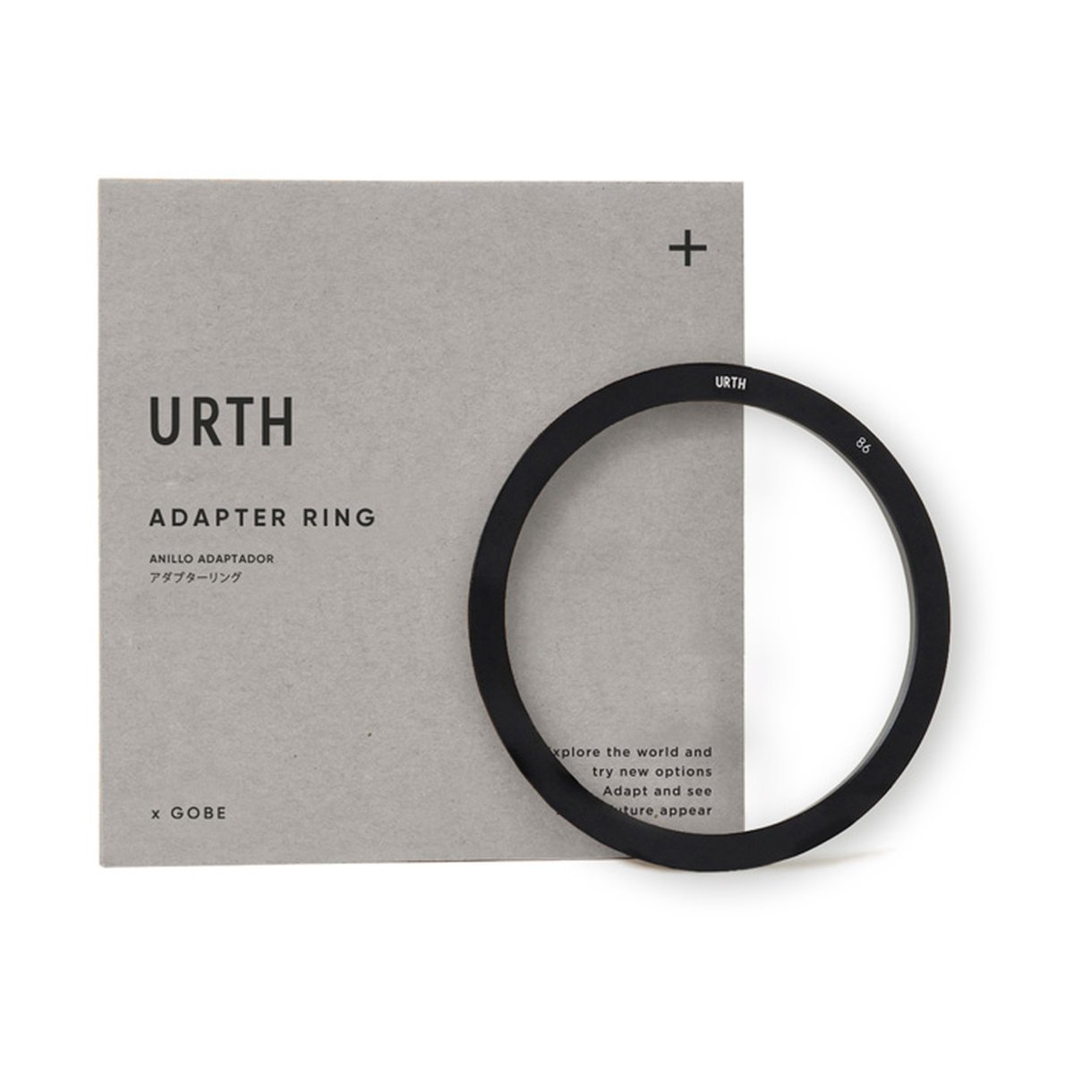 Urth 86mm Main Adapter for 100mm Square Filter Holder - Lieferumfang: Urth Adapterring und Verpackung