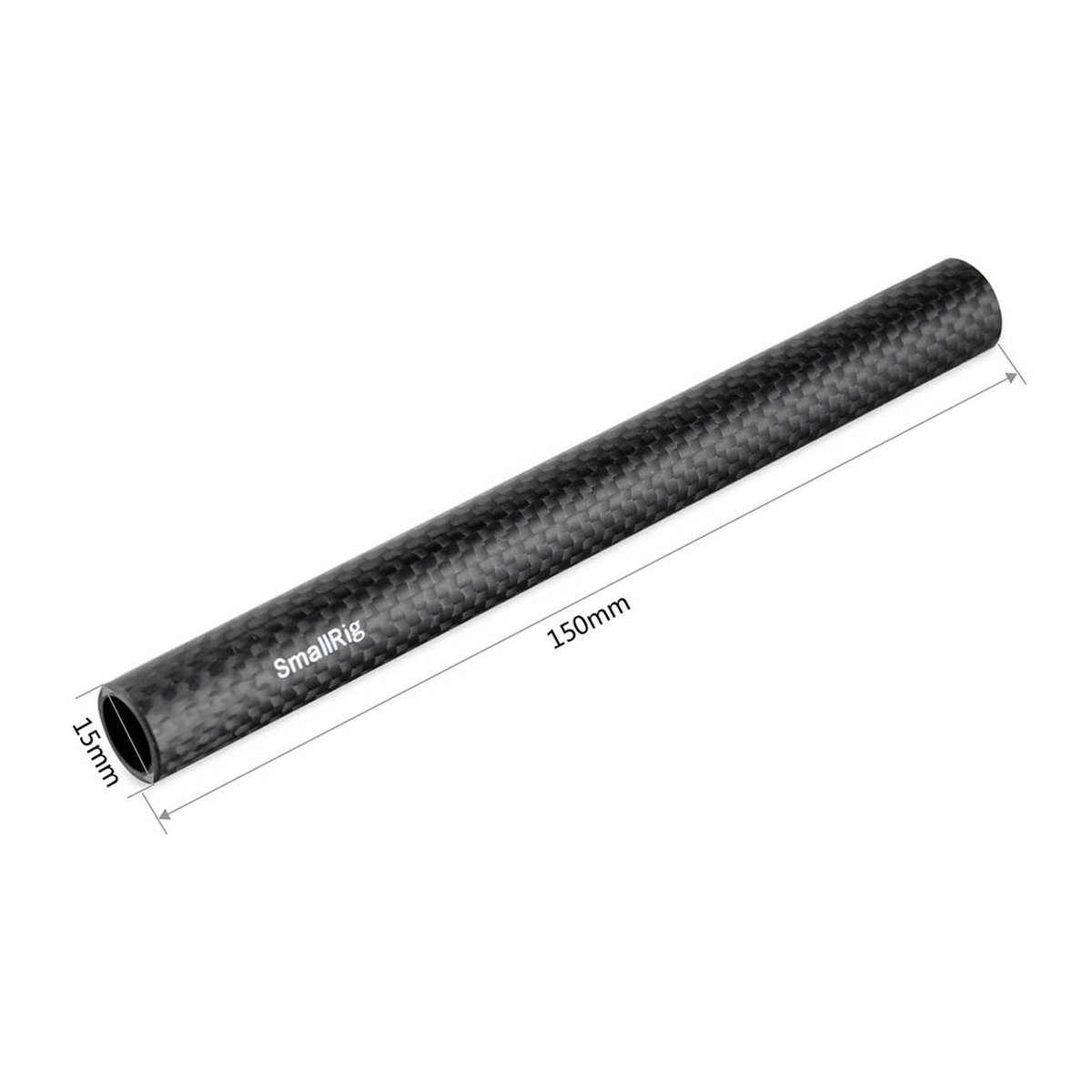 SmallRig 1872 Carbon Fiber Rod 15 cm (2 Stck.) für alle 15 mm Systeme - Detailansicht der SmallRig Carbonfaser-Stange mit 150mm Länge und 15mm Durchmesser