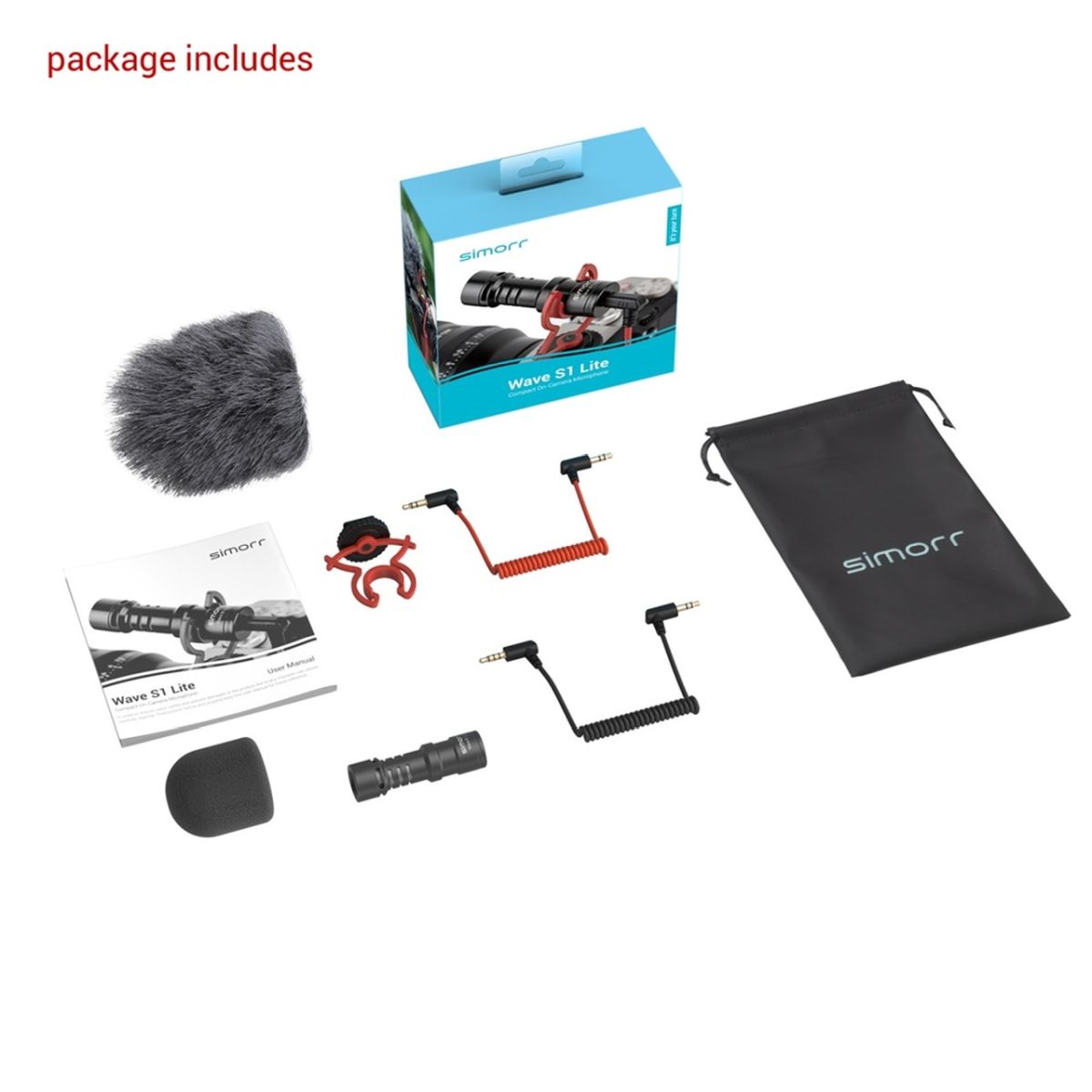 SmallRig 3452 Simorr Wave S1 Lite kompaktes On-Camera-Mikrofon