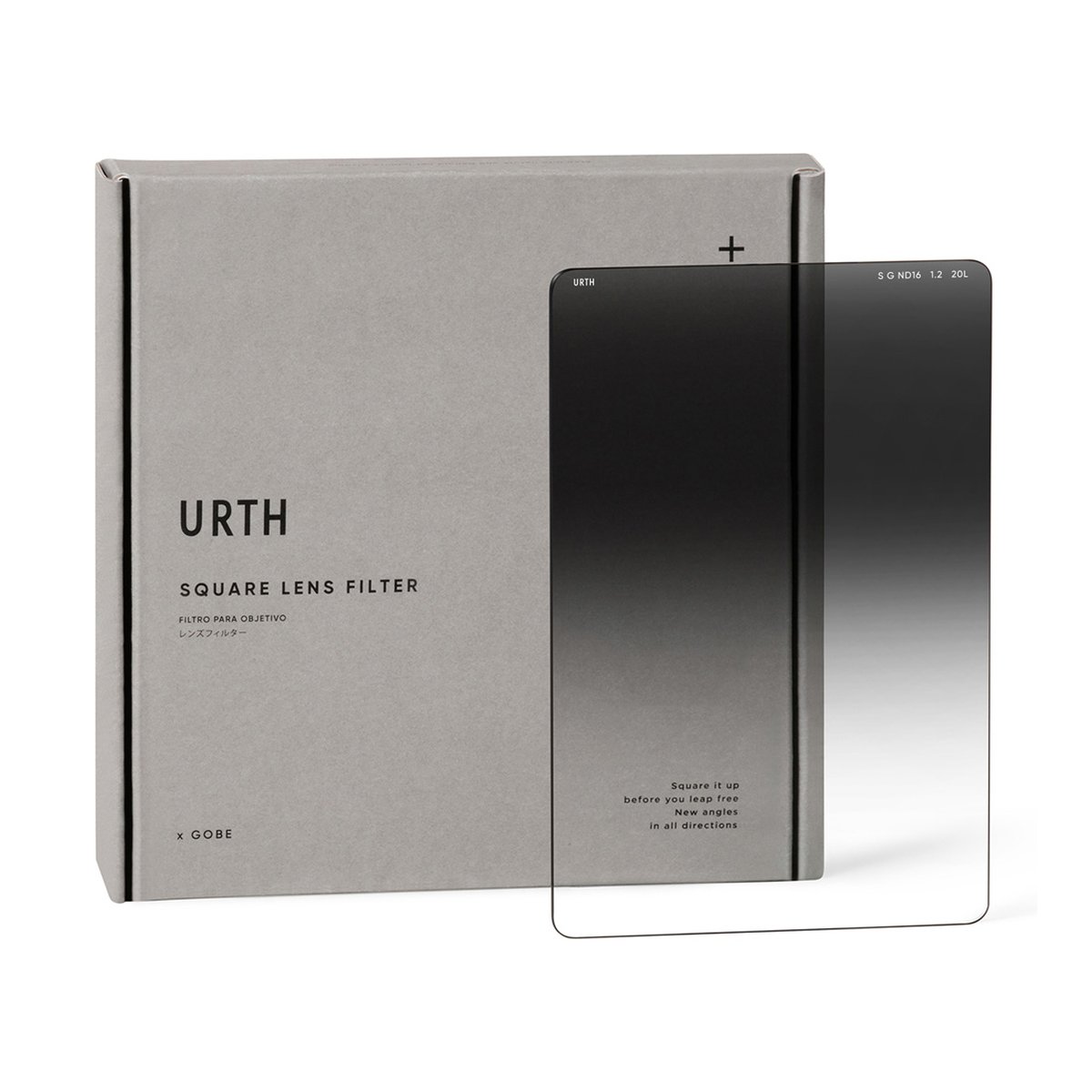 Urth 100 x 150mm Soft Graduated ND16 (4 Stop) Filter (Plus+) - Urth quadratischer Objektivfilter und graue Verpackung