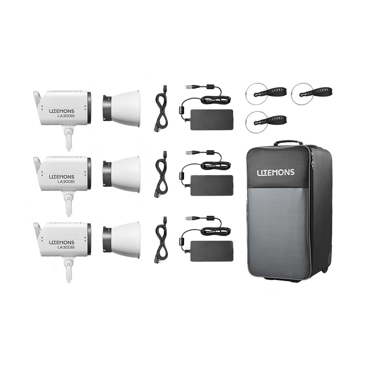 Godox Litemons LA300Bi Bi-color LED Video Light 3-light kit
