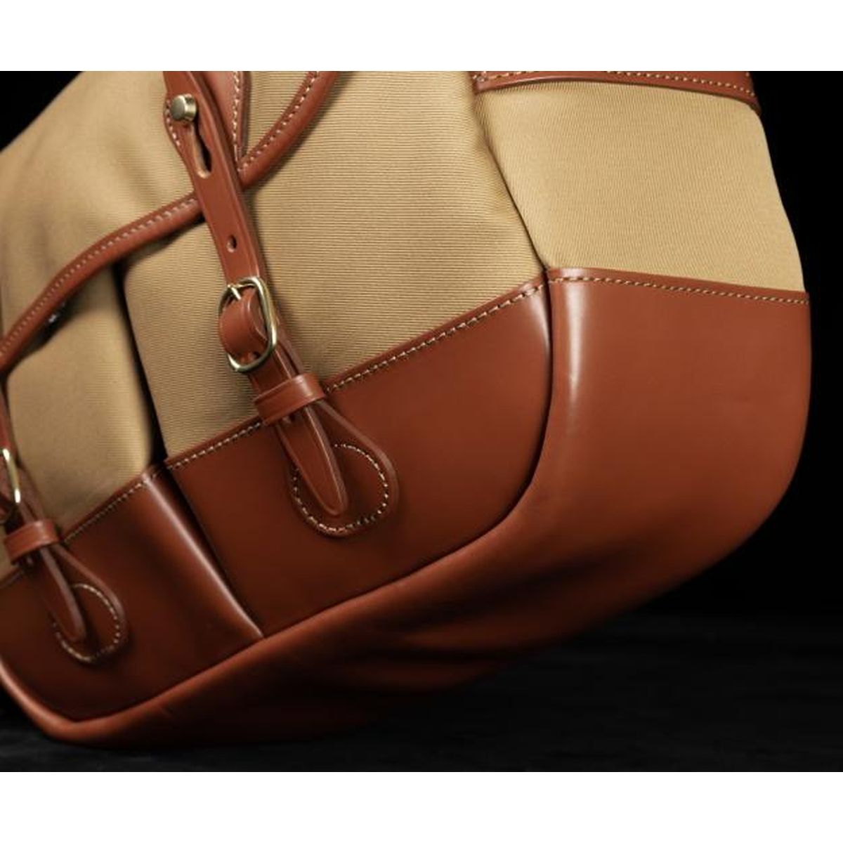 Billingham Mini Eventer Kamera / Tablet Tasche - Salbei FibreNyte / Schokoladenleder