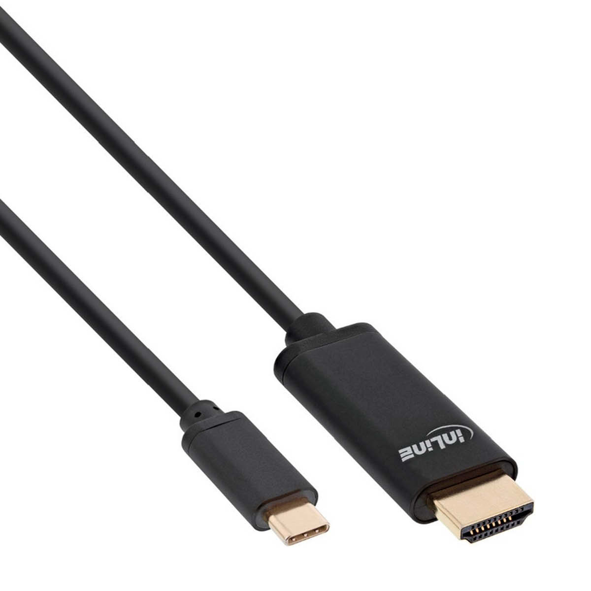 InLine USB-Display-Kabel Schwarz 2m USB-C zu HDMI