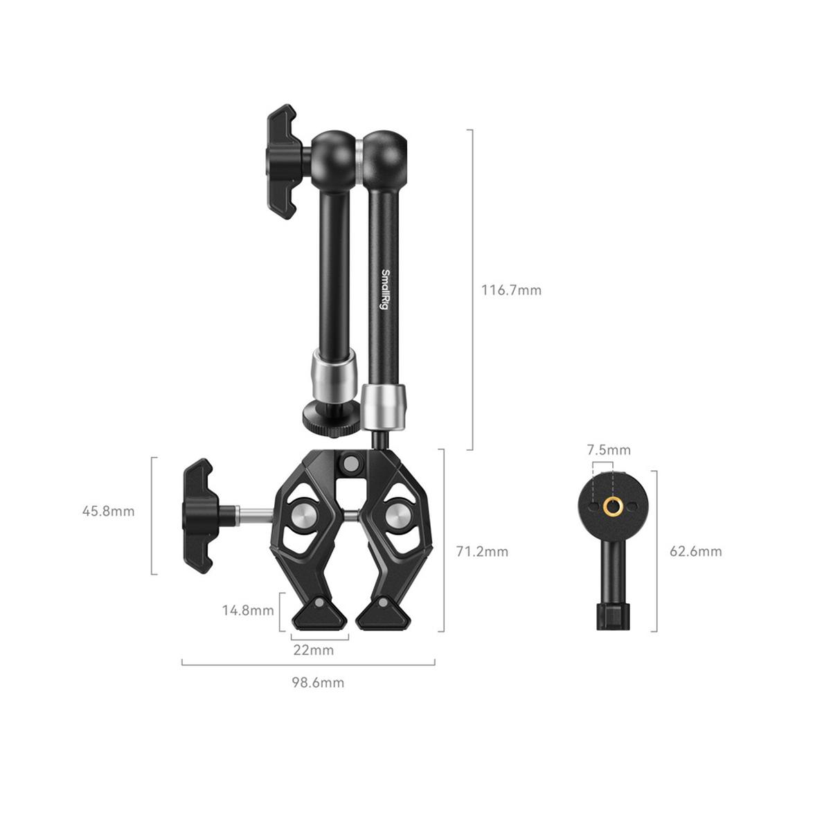 SmallRig 4454 Crab-Shaped Clamp with Magic Arm