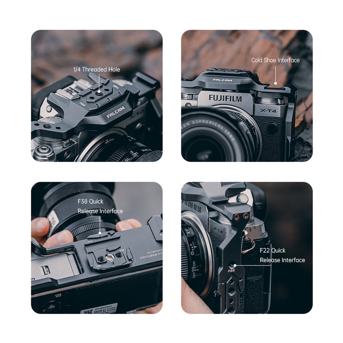 Falcam F22 & F38 FUJIFILM Quick Release Camera Cage (FOR FUJIFILM X-T4) 2733 Falcam F22 & F38 FUJIFILM Quick Release Camera Cage (FOR FUJIFILM X-T4) 2733