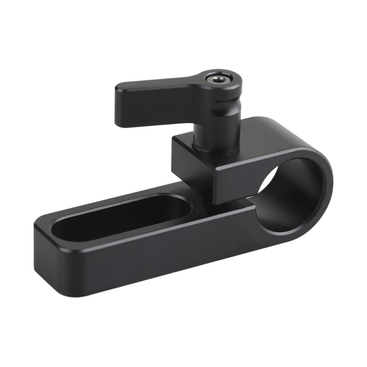 SmallRig 1549 Single 15mm Rail Clamp - Gesamtansicht eines schwarzen Kamerarig-Adapters mit Klemmmechanismus