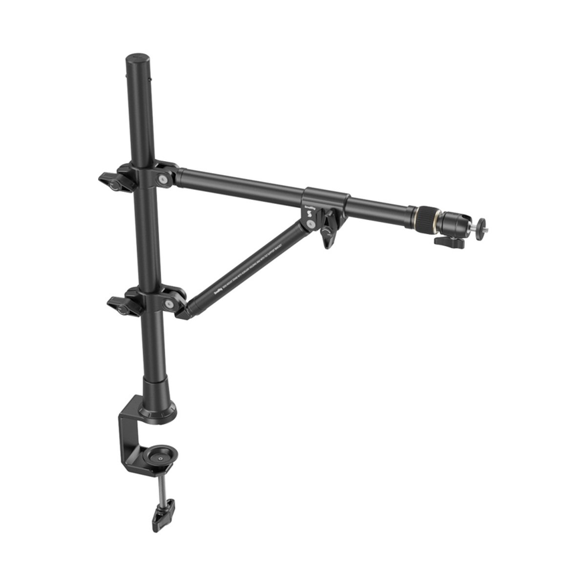 SmallRig 4304 Desktop Overhead Photogr. / Live Streaming Bracket - Gesamtansicht verstellbarer Schreibtisch-Gelenkarm mit Tischklemme