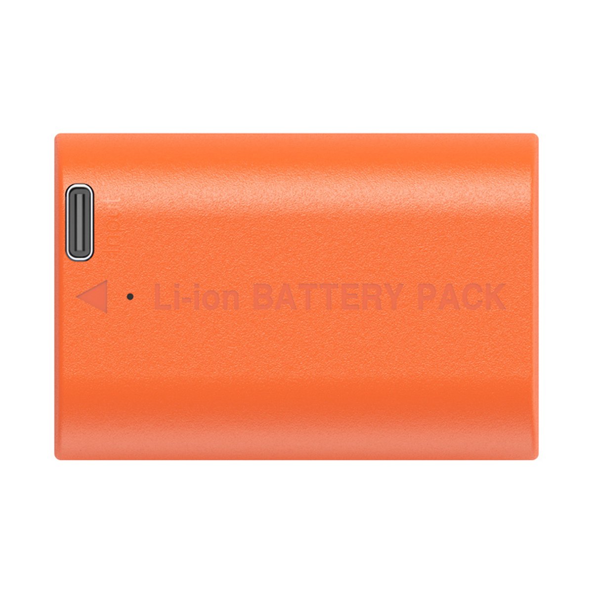 SmallRig 4968 LP-E6NH USB-C Rechargeable Camera Battery (Orange) - Frontansicht orangefarbener Li-ion Battery Pack