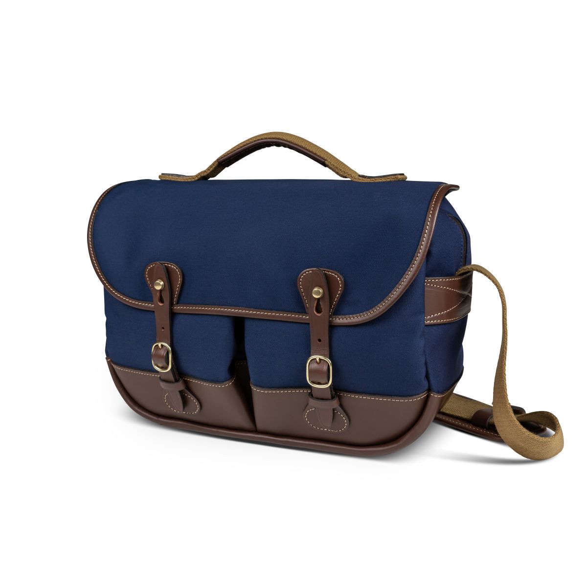 Billingham Mini Eventer Kamera / Tablet Tasche - Marineblau / Schokoladenleder