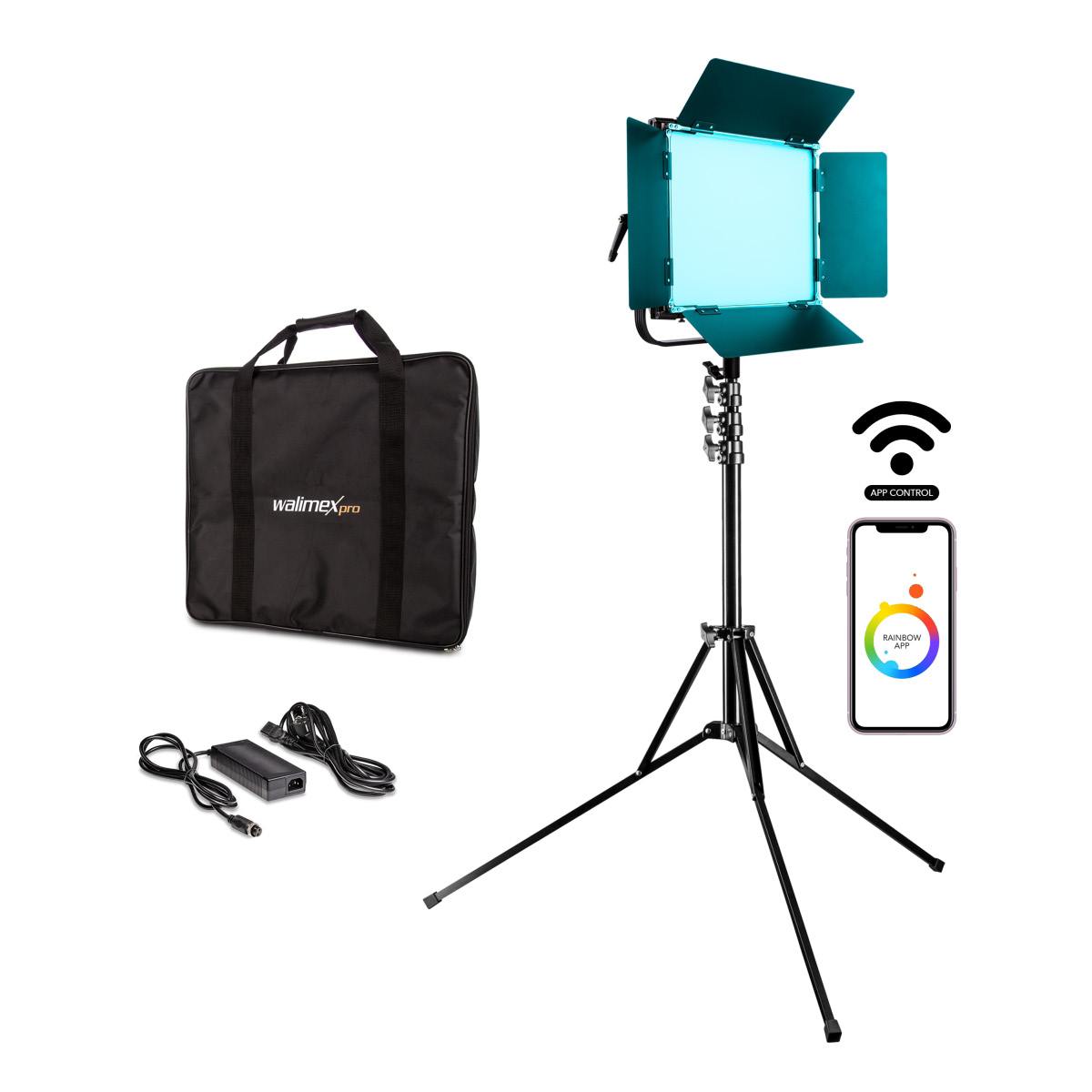 Walimex pro LED Rainbow 100W RGBWW Set 1