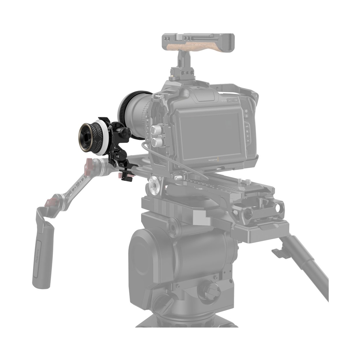 SmallRig 3010C Mini Follow Focus F40 Halterung - Anwendungsbeispiel: Follow Focus System an Kamera
