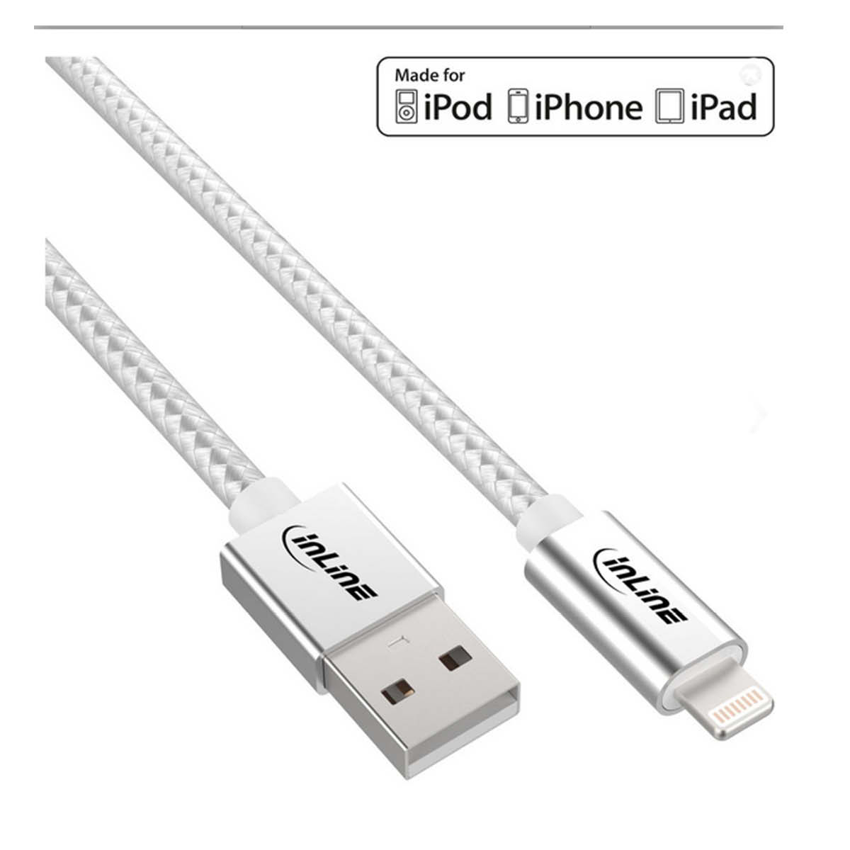 InLine Lightning USB Kabel für iPad/iPhone 2m