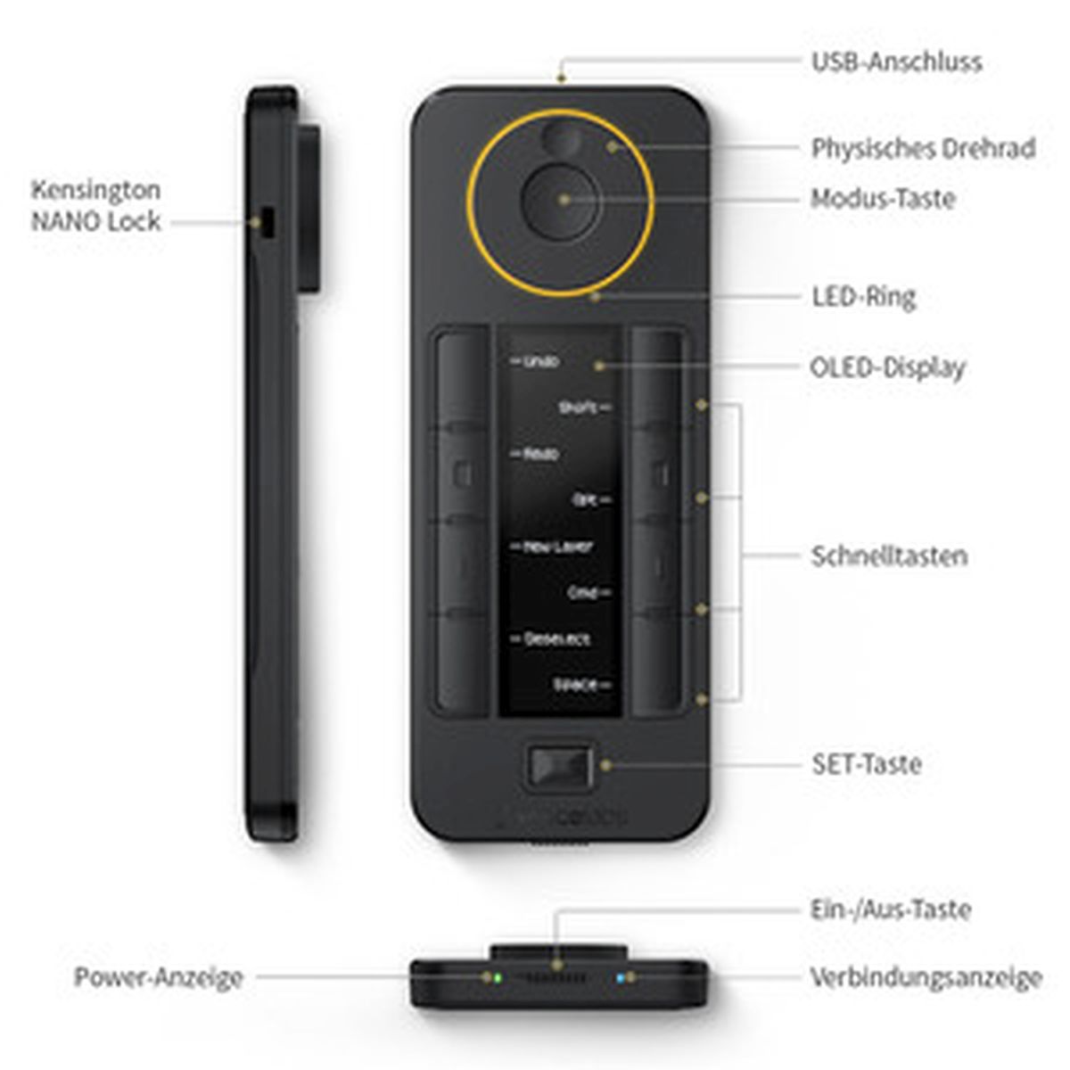 Xencelabs Quick Keys Fernbedienung Xencelabs Quick Keys Fernbedienung