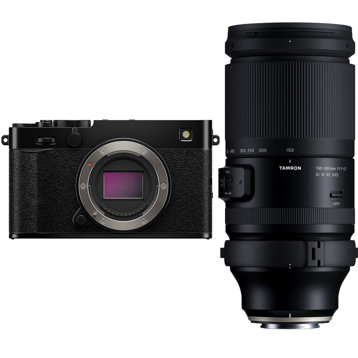 Fujifilm X-E5 Schwarz + Tamron 150-500 mm 1:5,0-6,7 Di III VC VXD Fujifilm X