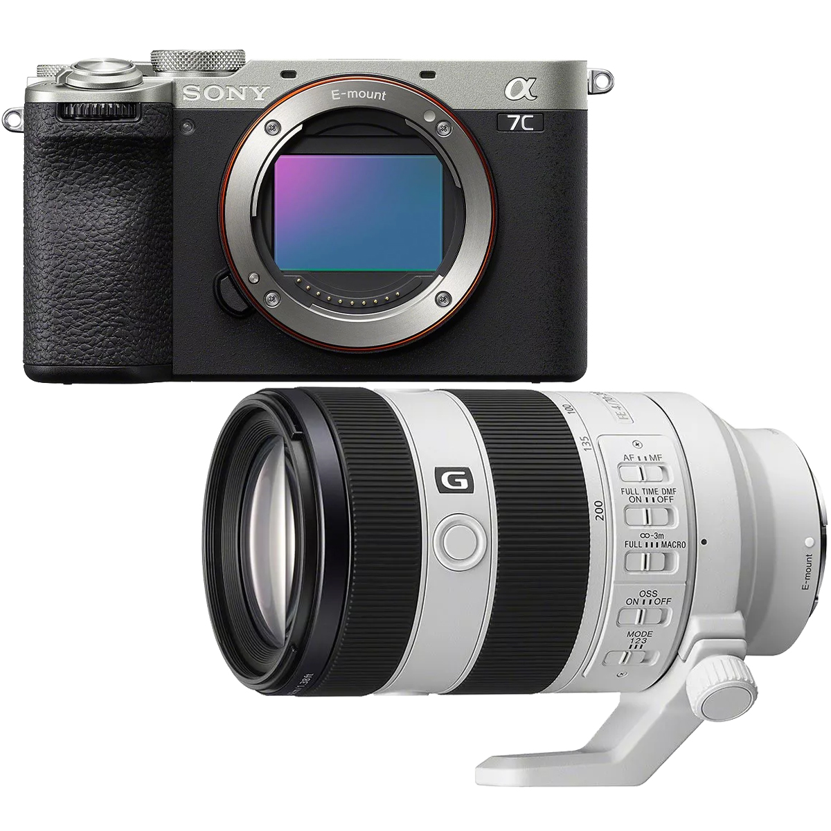 Sony Alpha 7C II Silber  + Sony 70-200 mm 1:4,0 FE G OSS II
