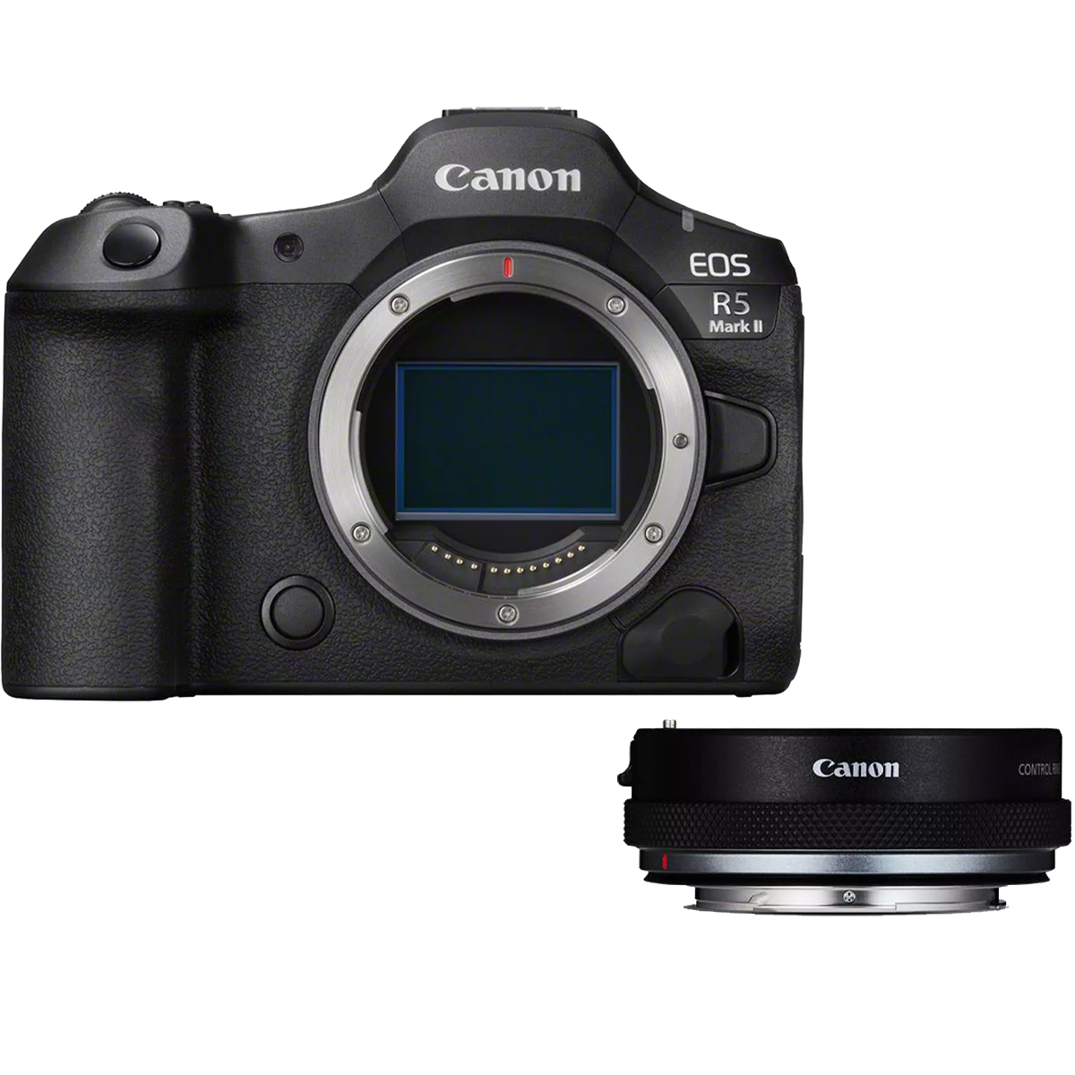 Canon EOS R5 II + EF-EOS R Adapter mit Steuerungsring  Canon EOS R5 II + EF-EOS R Adapter mit Steuerungsring