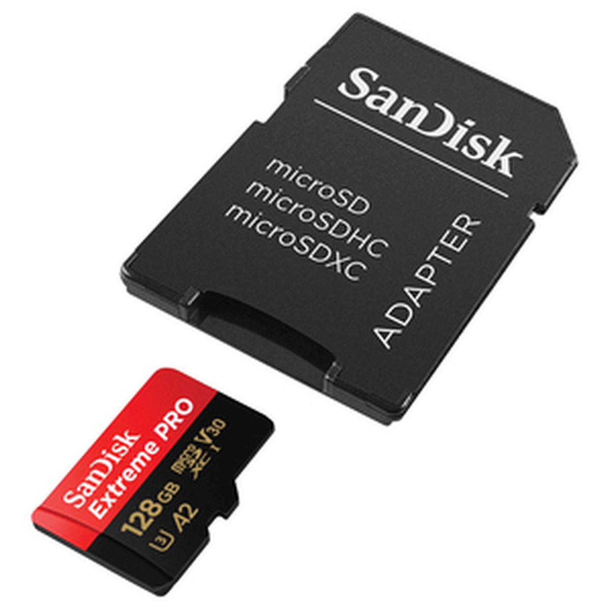 SanDisk Extreme Pro 128GB 200 MB/s micro SDXC + SD Adapter