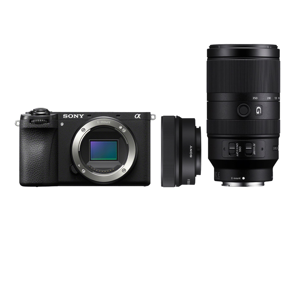 Sony Alpha 6700 + Sony 16-50 mm 1:3,5-5,6 PZ OSS + Sony SEL 70-350 mm 1:4,5-6,3 G