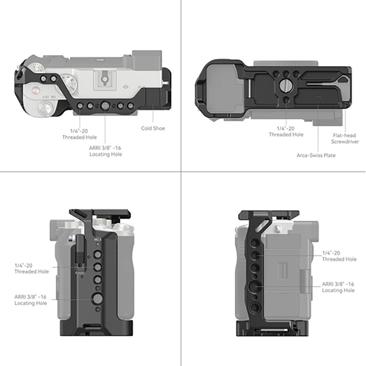 SmallRig 3081B Cage für Sony Alpha 7C Kamera