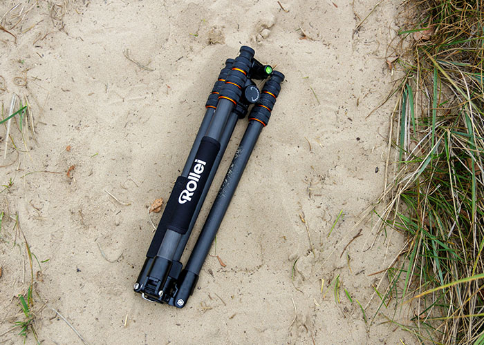 Rollei C5i und C6i Carbonstativ: gefaltetes Reisestativ mit kompaktem Packmaß
