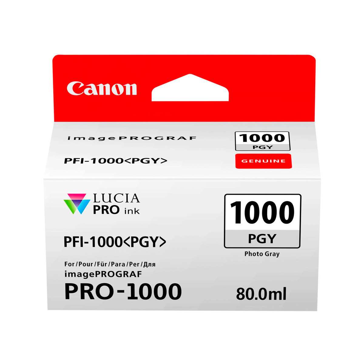 Canon PFI-1000PGY Fotograu 80 ml Tinte für Canon imagePROGRAF PRO-1000 Canon PFI-1000PGY Fotograu 80 ml Tinte für Canon imagePROGRAF PRO-1000