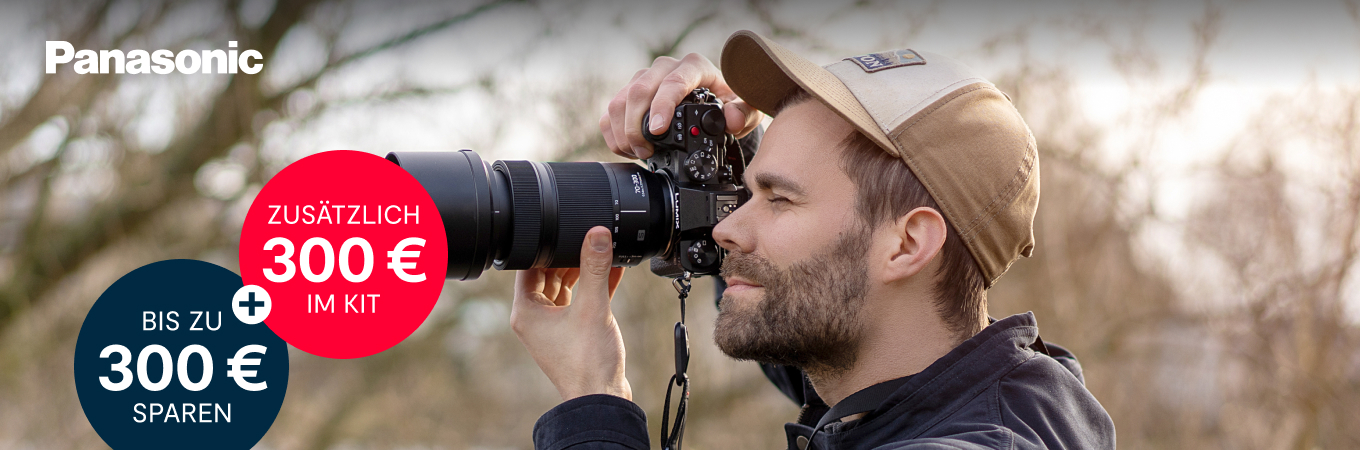 Panasonic Objektivrabatt – Bis zu 300 € Sofortrabatt auf ausgewählte Panasonic Objektive