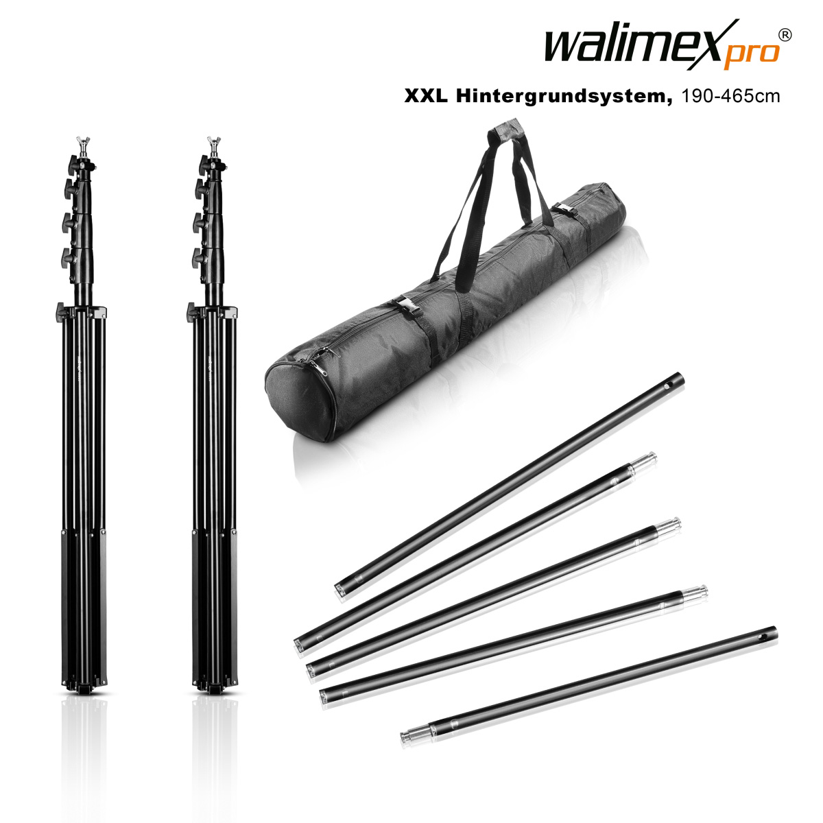 Walimex pro Hintergrundsystem XXL 190-465 cm Walimex pro Hintergrundsystem XXL 190-465 cm