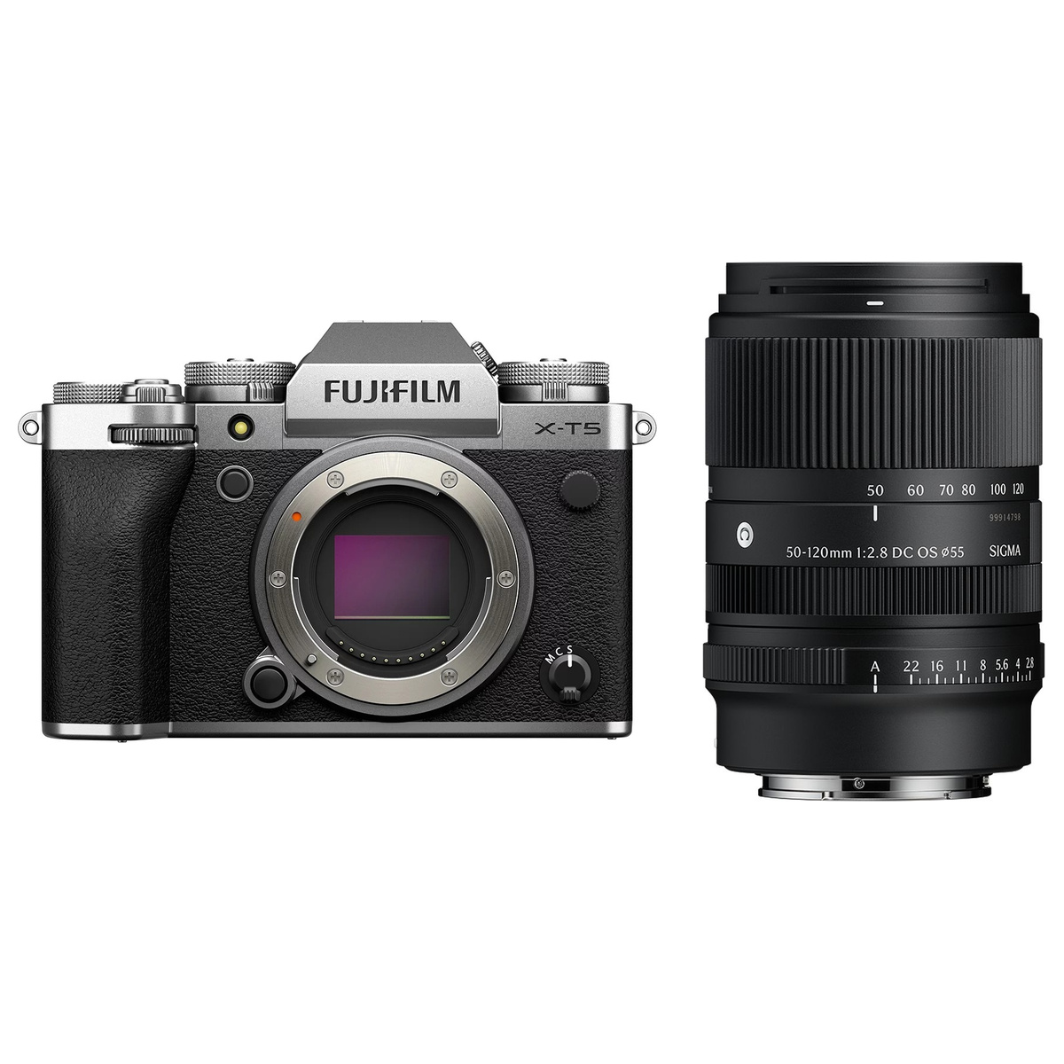 Fujifilm X-T5 Silber + Sigma 50-120 mm 1:2,8 DC OS (C) Fuji X