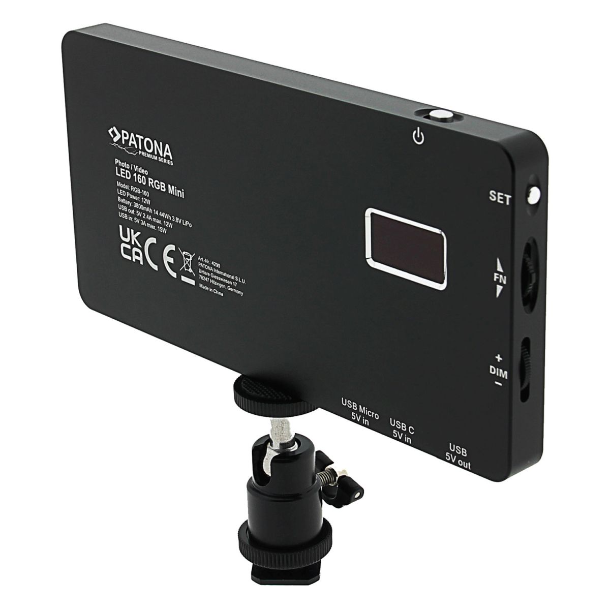 PATONA Premium LED Foto- und Videolicht