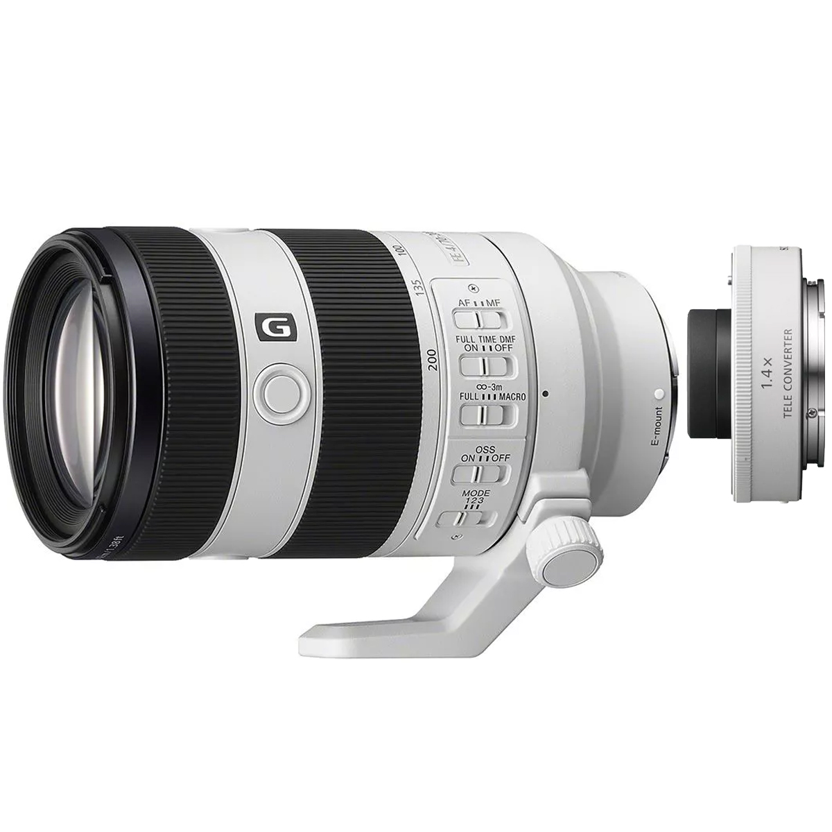 Sony 70-200 mm 1:4,0 FE G OSS II + Sony 1,4x Telekonverter E-Mount
