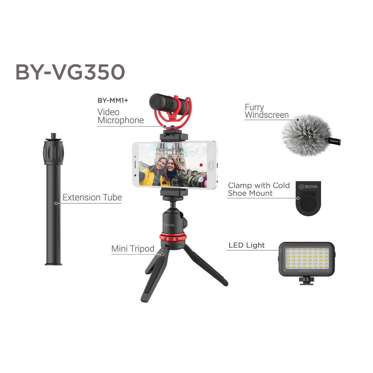 Boya BY-VG350 Vlogging Kit mit BY-MM1+ Mikrofon
